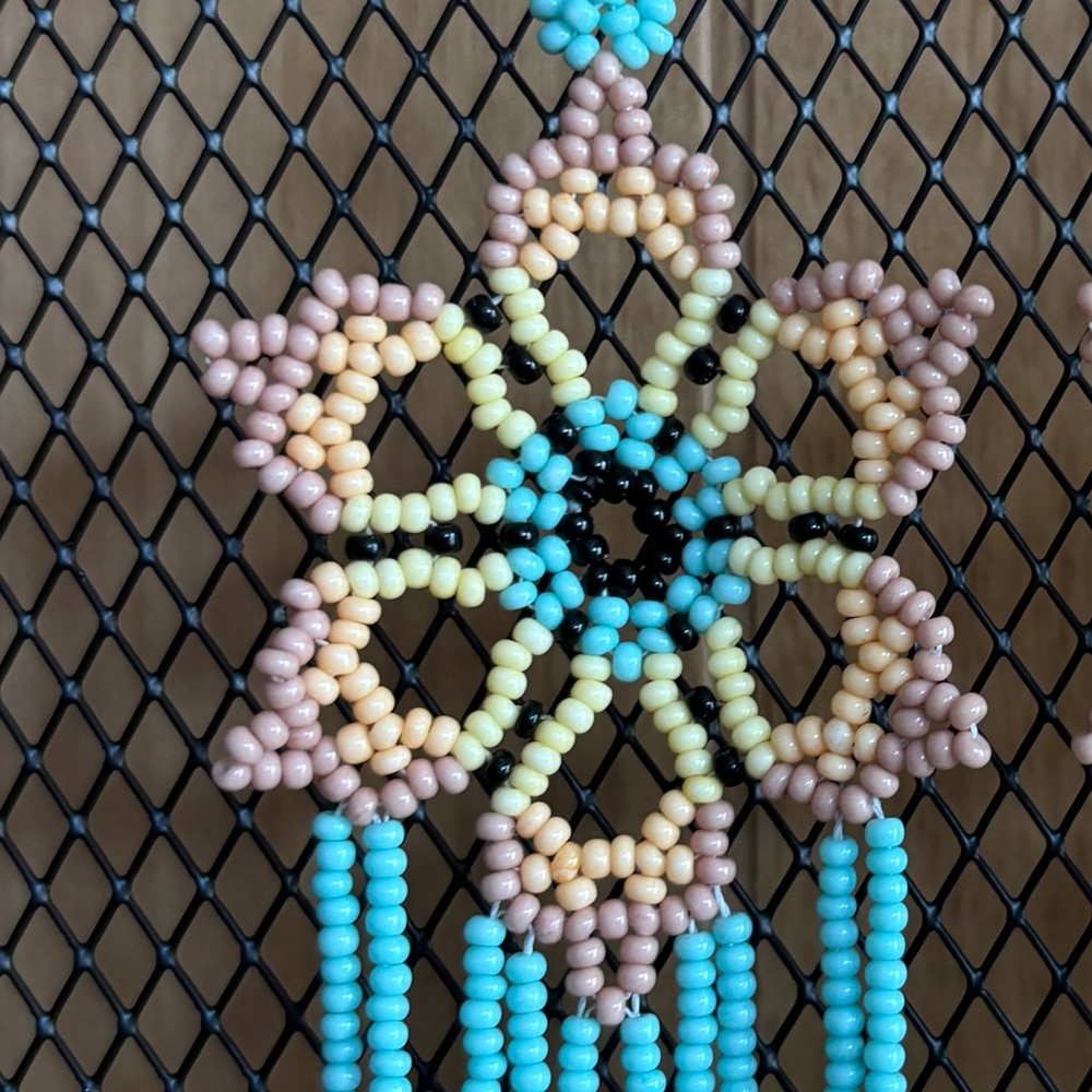 💕New Listing 💕 Handmade Chakira bead extra long earrings - Picture 4 of 8